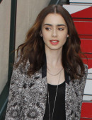 LILY COLLINS in Shorts