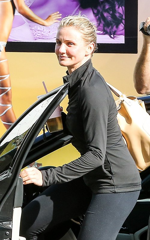 Cameron Diaz Booty in tights at the gym in Studio City-2