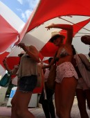 Julianne Hough and Nina Dobrev Bikini on the Beach in Miami 24
