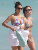 Julianne Hough and Nina Dobrev Bikini on the Beach in Miami 7