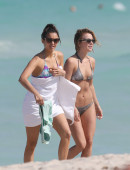 Julianne Hough and Nina Dobrev Bikini on the Beach in Miami 9