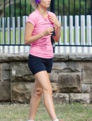 Samara-Weaving-in-shorts-Jogging--in-Sydney-3