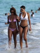 Claudia-Jordan-and-Nicole-Mitchell-in-Bikini-in-Miami-2