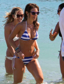 Maria-Menounos-in-Greek-Flag-Bikini-in-Greece-1