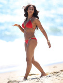 EXCLUSIVE: Mel B pops some champagne in her bright red birthday bikini in Malibu, CA - Part 2