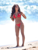EXCLUSIVE: Mel B pops some champagne in her bright red birthday bikini in Malibu, CA - Part 2