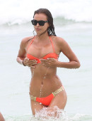 Irina-Shayk-in-Orange-Bikini-2
