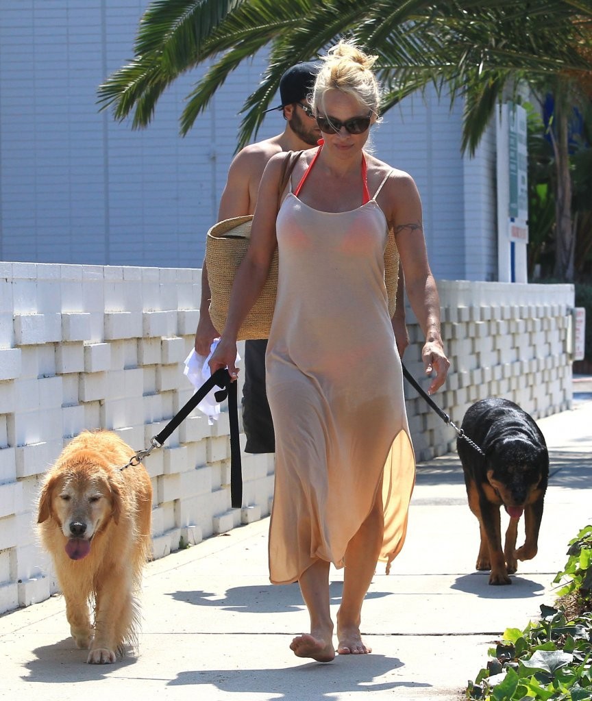 Pamela-Anderson-Walking-her-Dogs-in-Malibu-4