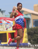 Paris-Hilton-and-Christina Milian-at-the-Beach-in-Malibu-2