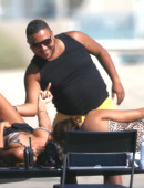 French reality stars Nabilla Benattia and Ayem Nour don bikinis to film 'Hollywood Girls' on Venice Beach, California