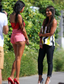 French reality stars Nabilla Benattia and Ayem Nour don bikinis to film 'Hollywood Girls' on Venice Beach, California