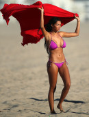 French reality stars Nabilla Benattia and Ayem Nour don bikinis to film 'Hollywood Girls' on Venice Beach, California