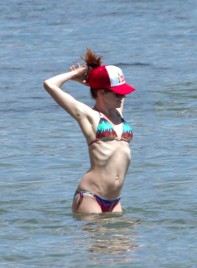 Exclusive: Alyson Hannigan in a bikini in Malibu