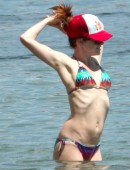 Exclusive: Alyson Hannigan in a bikini in Malibu