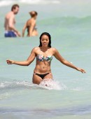 **EXCLUSIVE** Angela Simmons starts off her birthday celebrations early, showing off her bikini body for a day out on Miami beach