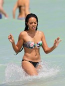 **EXCLUSIVE** Angela Simmons starts off her birthday celebrations early, showing off her bikini body for a day out on Miami beach