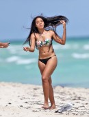 **EXCLUSIVE** Angela Simmons starts off her birthday celebrations early, showing off her bikini body for a day out on Miami beach