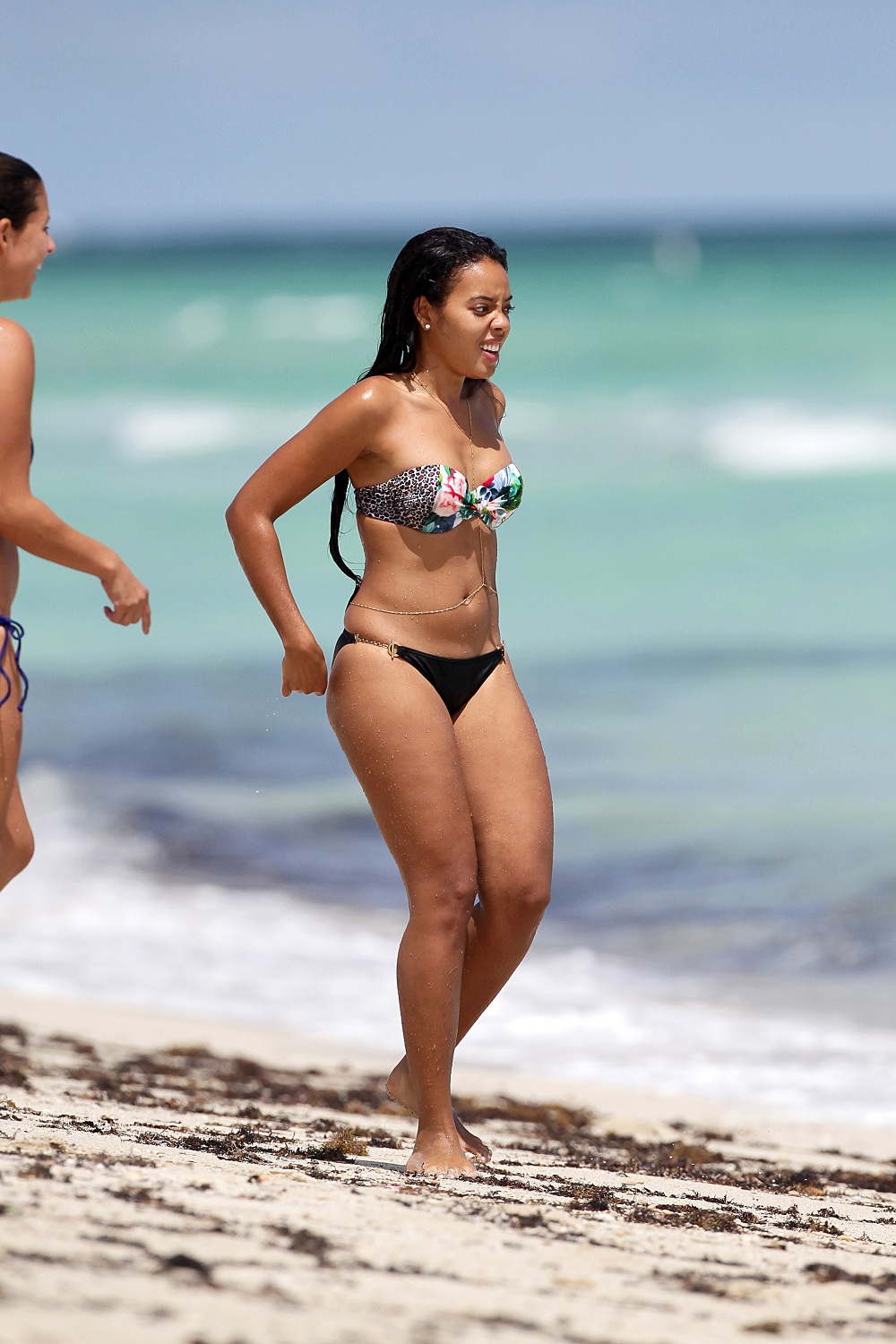 **EXCLUSIVE** Angela Simmons starts off her birthday celebrations early, showing off her bikini body for a day out on Miami beach