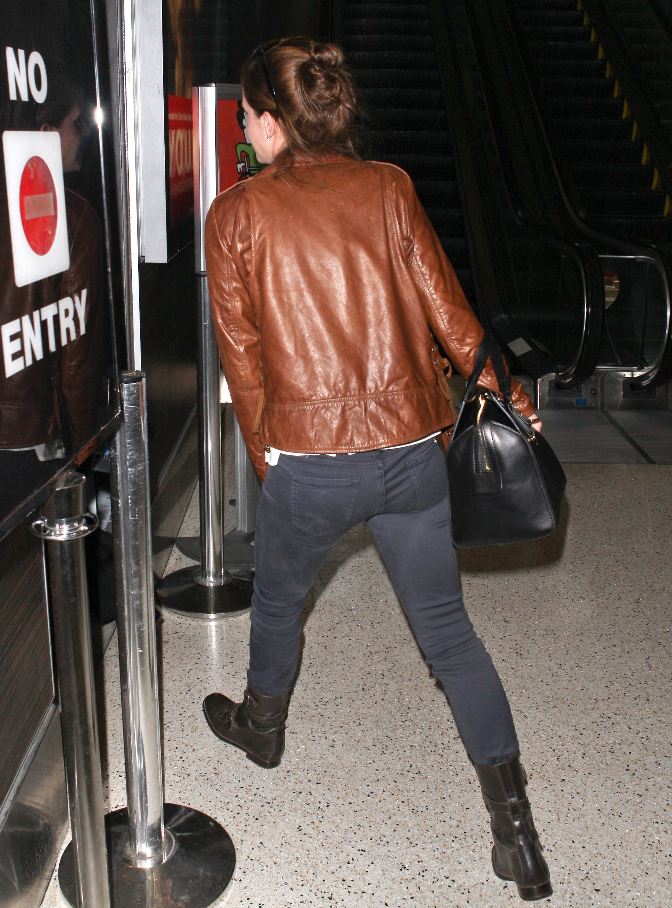 Emma Watson Departing On A Flight At LAX
