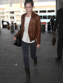 Emma Watson Departing On A Flight At LAX
