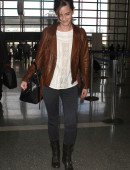 Emma Watson Departing On A Flight At LAX