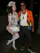 Kelly Brook celebrates Halloween at a party dressed as Marie Antoinette