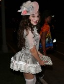 Kelly Brook celebrates Halloween at a party dressed as Marie Antoinette