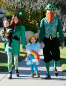 Alyson Hannigan celebrates Halloween as she strolls in Brentwood with her family
