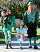 Alyson Hannigan celebrates Halloween as she strolls in Brentwood with her family