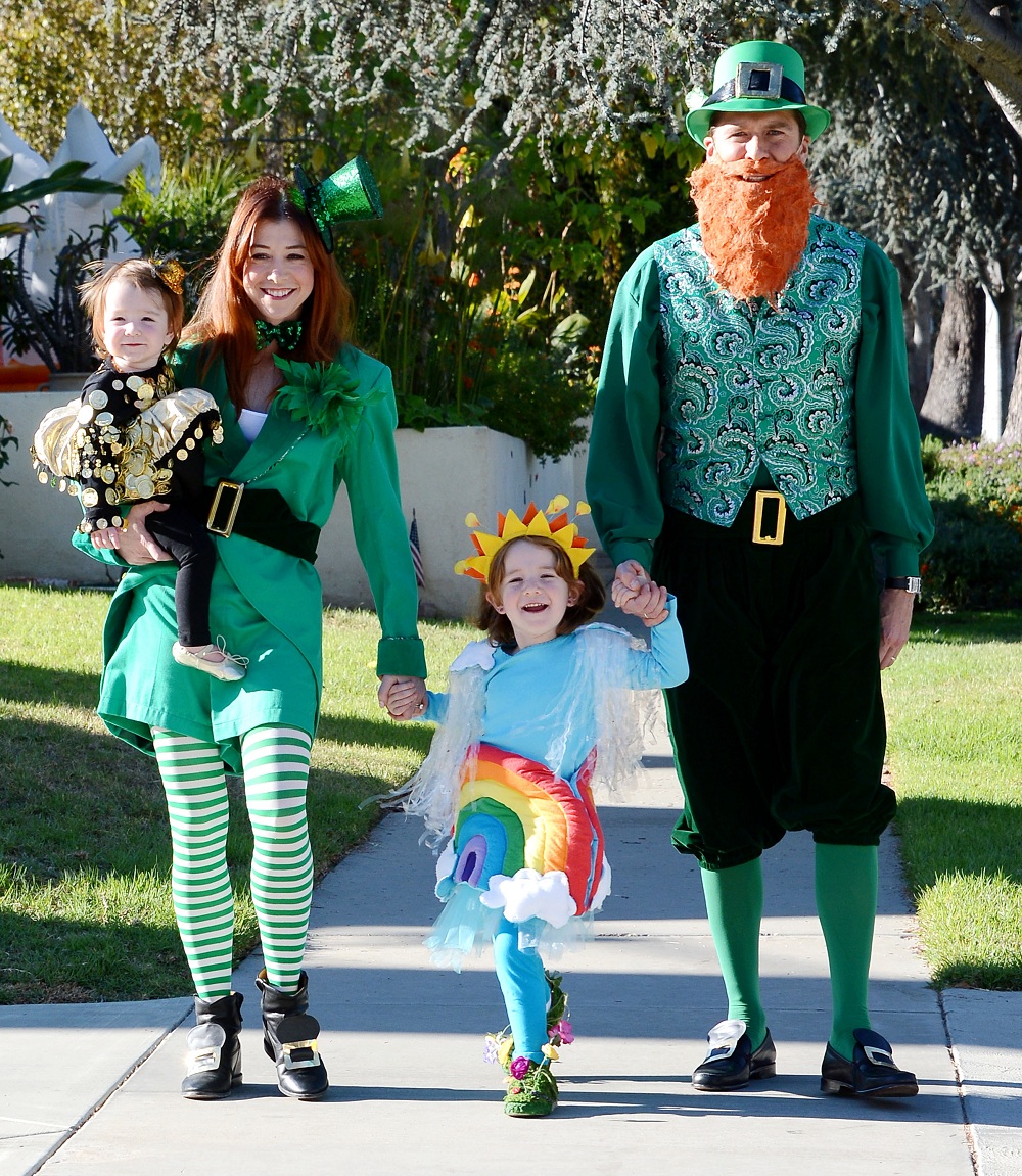 Alyson Hannigan celebrates Halloween as she strolls in Brentwood with her family