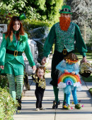 Alyson Hannigan celebrates Halloween as she strolls in Brentwood with her family