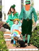 Alyson Hannigan celebrates Halloween as she strolls in Brentwood with her family