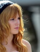 EXCLUSIVE: Actress Bella Thorne looking fashionable in a beanie, white t-shirt and jeans as she waits for some friends while out and about in Studio City, CA