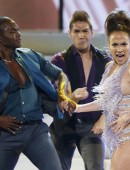 Jennifer Lopez performs a tribute to singer Celia Cruz at the 41st American Music Awards in Los Angeles