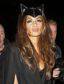 Nicole Scherzinger arrives as Cat Woman to Jonathan Ross Halloween Party