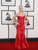 Singer Pink arrives at the 56th annual Grammy Awards in Los Angeles