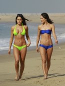Bella Twins Brianna & Stephanie Garcia-Colace spend the day at a LA beach