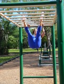 EXCLUSIVE: Jennifer Nicole Lee working out in a skin tight body hugging and very revealing blue workout outfit