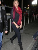 Kate Upton takes an unidentified male date to the New York Knicks vs Miami Heat basketball game at Madison Square Garden