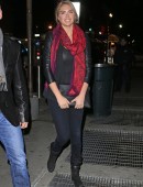Kate Upton takes an unidentified male date to the New York Knicks vs Miami Heat basketball game at Madison Square Garden