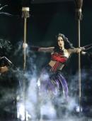 Katy Perry performs "Dark Horse" at the 56th annual Grammy Awards in Los Angeles