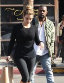 Kim Kardashian is seen leaving a nail salon before going to meet Kanye West
