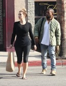 Kim Kardashian is seen leaving a nail salon before going to meet Kanye West