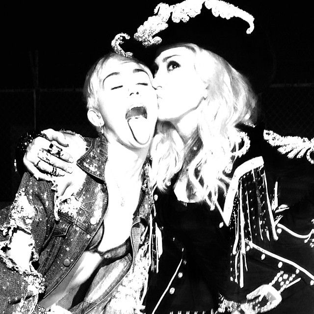 Miley Cyrus-and-Madonna-Instagram