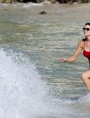 EXCLUSIVE Stephanie Seymour is seen on the beach in St Barts