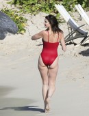 EXCLUSIVE Stephanie Seymour is seen on the beach in St Barts