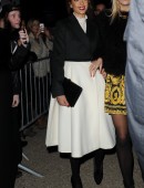 Miranda Kerr, Jessica Alba, Solange Knowles, Mary Charters ,Jourdan Dunn, arrive at the H&M Catwalk Show paris fashion week