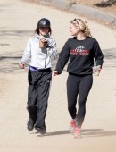 Vanessa Hudgens and a friend go for a hike at Runyon Canyon in Los Angeles