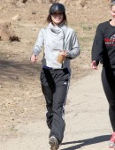 Vanessa Hudgens and a friend go for a hike at Runyon Canyon in Los Angeles