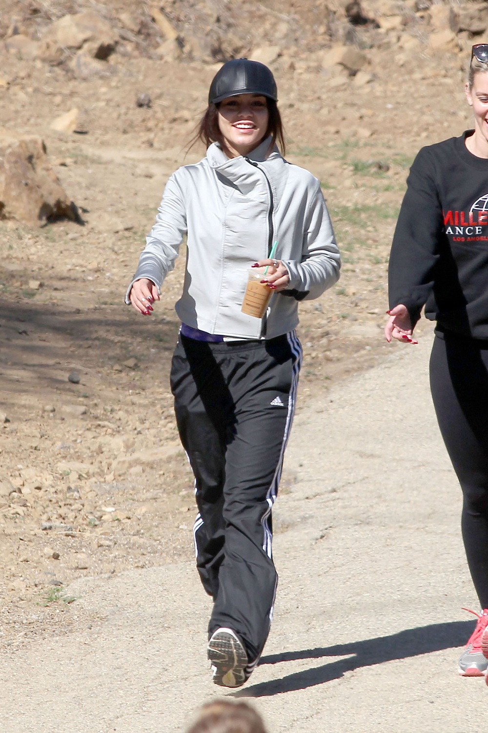 Vanessa Hudgens and a friend go for a hike at Runyon Canyon in Los Angeles